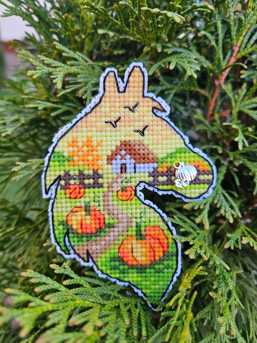 Лошадка-сентябрь.Бесплатная схема вышивки крестом