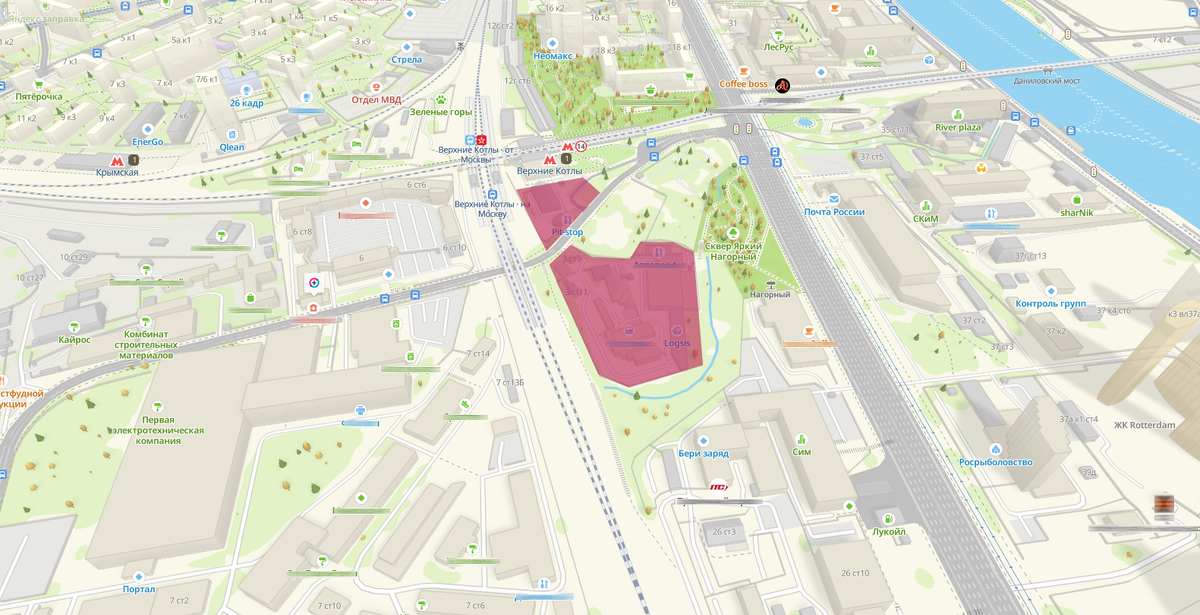 Пятно застройки ЖК Нагорный проезд, 3