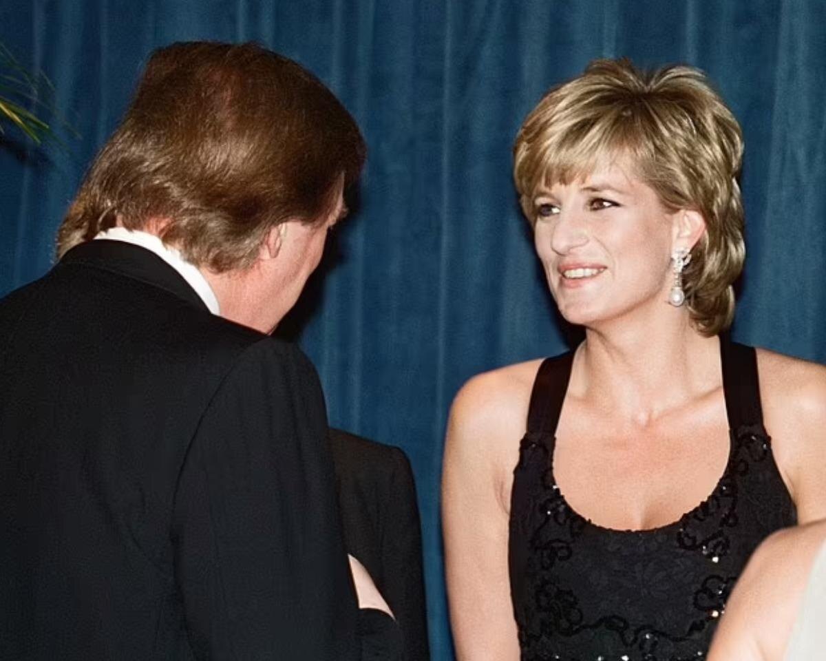 Дональд Трамп и принцесса Диана на благотворительном ужине