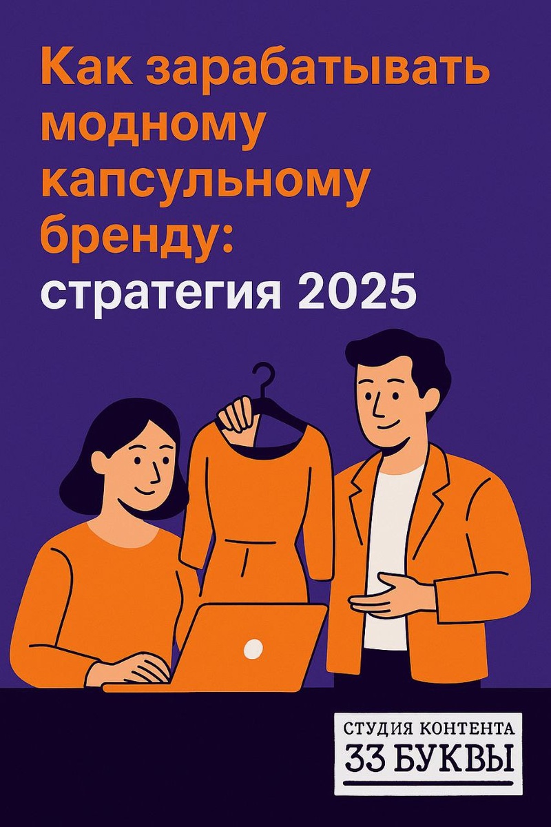 Как зарабатывать модному капсульному бренду: стратегия 2025 — подробный гайд от студии контента «33 буквы» о том, как выделиться на перенасыщенном рынке, выстроить позиционирование и превратить стиль в бизнес.