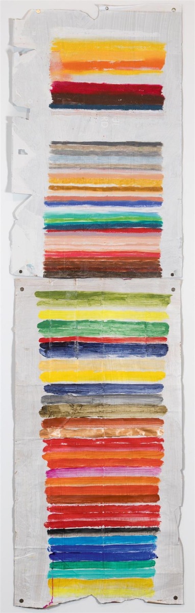    Андрей Красулин. Modus vivendi. Бумага, масляная пастель, акрил. 179×49 см. 2024