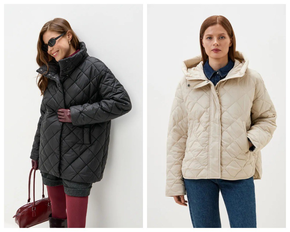 Стеганая куртка прямого кроя