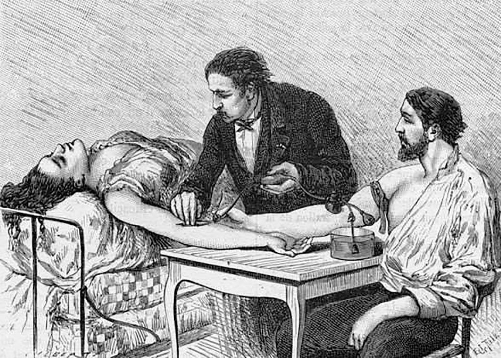 процесс переливания крови