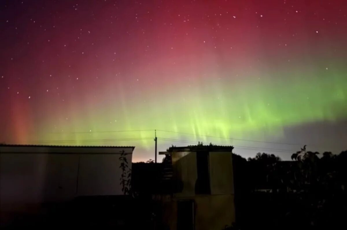    В Ярославской области было видно северное сияние