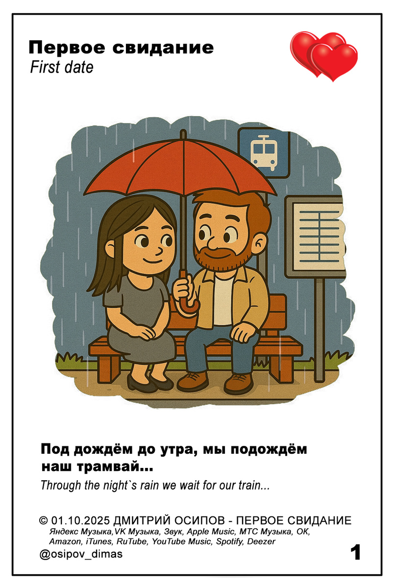 "Фантики" Дмитрий Осипов - "Первое свидание" содержат строчки песни...