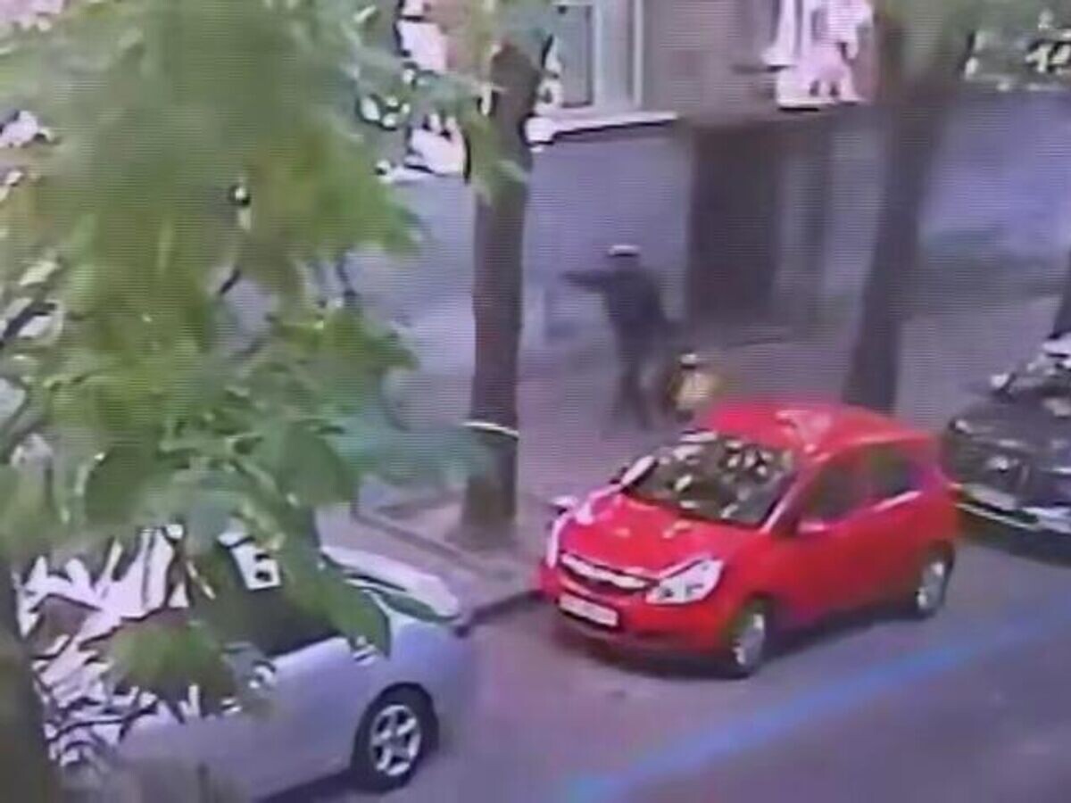    Момент убийства Андрея Парубия© Стоп-кадр видео с камеры видеонаблюдения