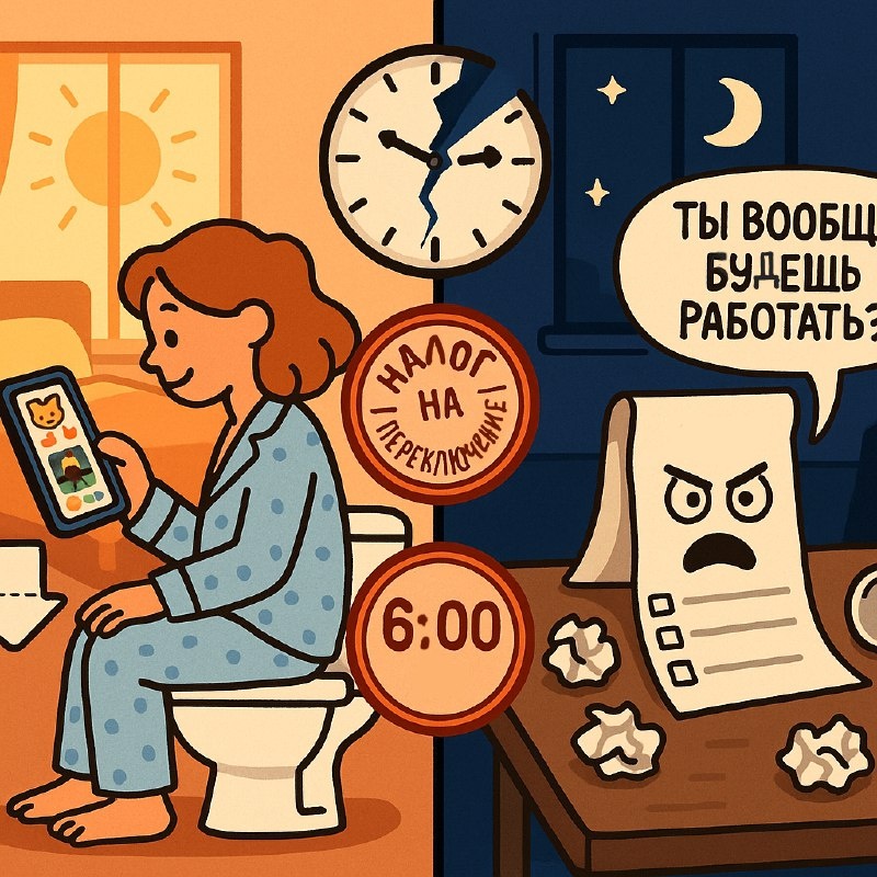 Примерно так выглядит мое утро и вечер 