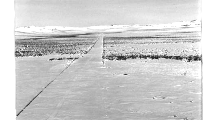 Дорога 8A, куда свернули. Фото 24 января 1993 г., автор: Эйси Харпер 