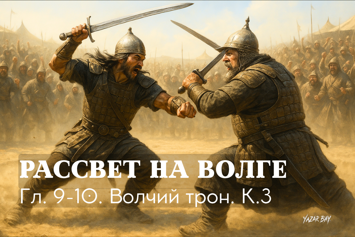 Два хазарских вождя — молодой и яростный Батур и старый, опытный Казан-бек. ©Язар Бай.