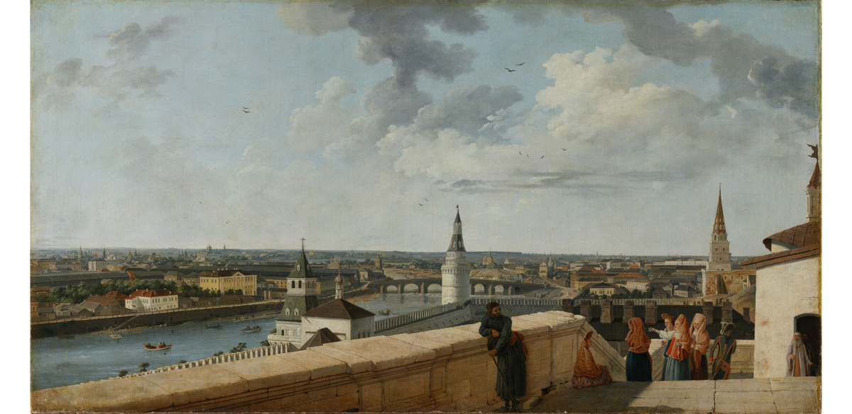 Делабарт Ж. Вид с балкона Кремлевского дворца в сторону Каменного моста. Изображение взято с сайта Государственного Русского музея.