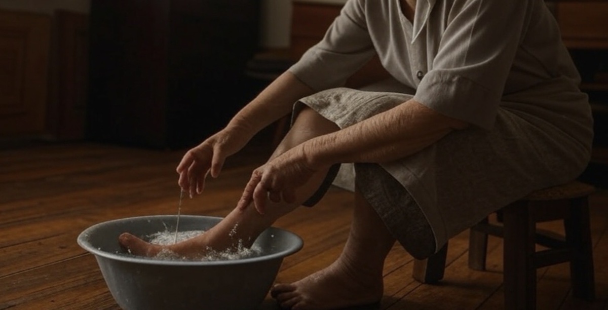 мыть ноги самостоятельно, когда вам за 90 - здоровая привычка и она о многом говорит