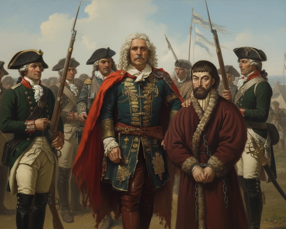 Изображение арест казака Емельяна Пугачева