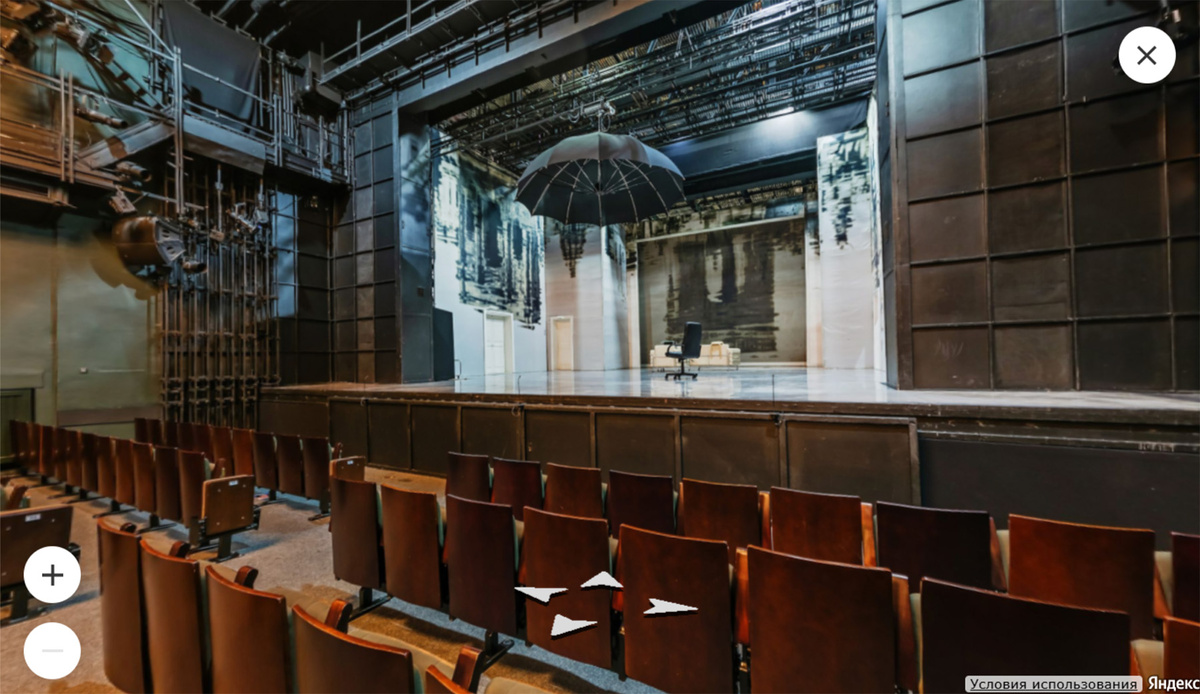    Панорама зала «Ленкома Марка Захарова»