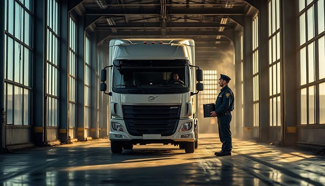 На фото: Автоматический пункт весогабаритного контроля / Коллаж TransLab