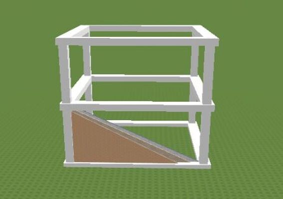 Схема каркаса и его заполнения закладным материалом