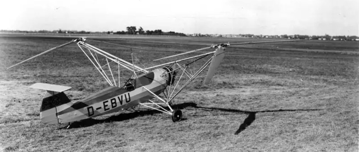 Фото: вертолет Focke-Wulf Fw 61 с двумя несущими винтами
