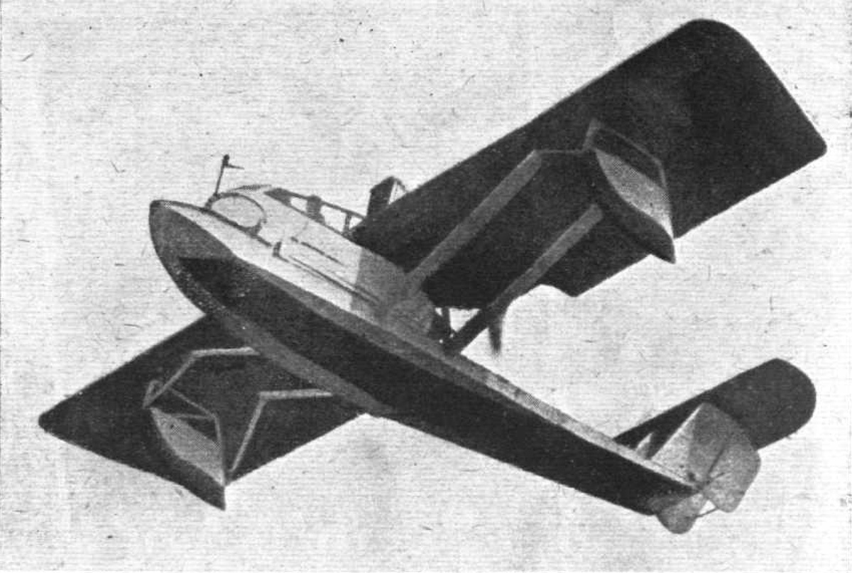 ЛЕТАЮЩАЯ ЛОДКА LOENING MODEL 23: Вид снизу на летящую лодку