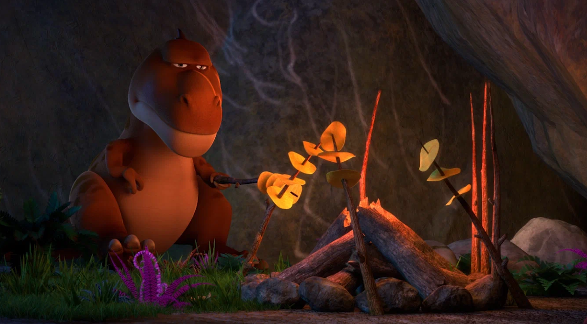 Кадр из мультфильма «Приключения динозавров»