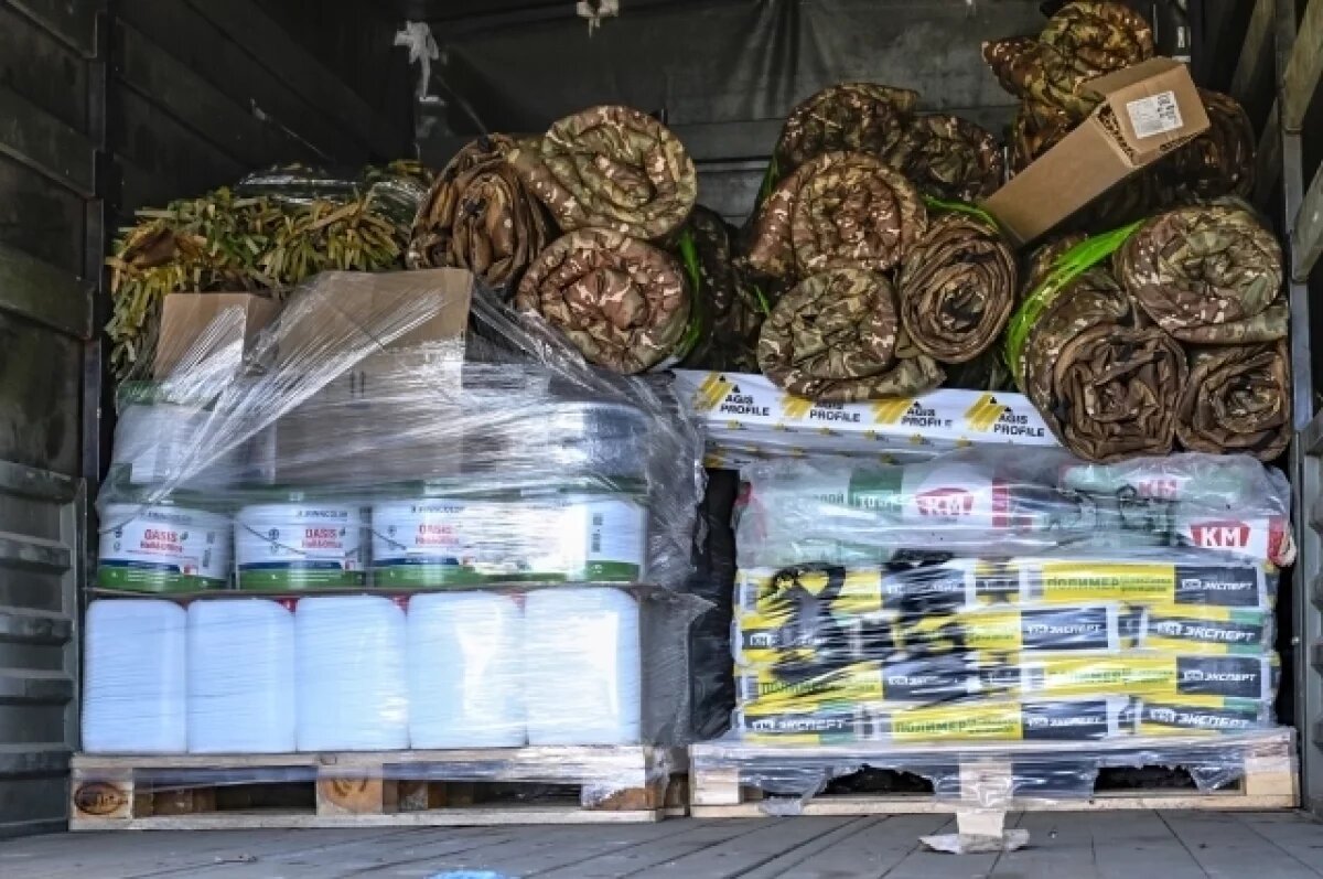    Из Тверской области на СВО отправили строительные материалы для госпиталя