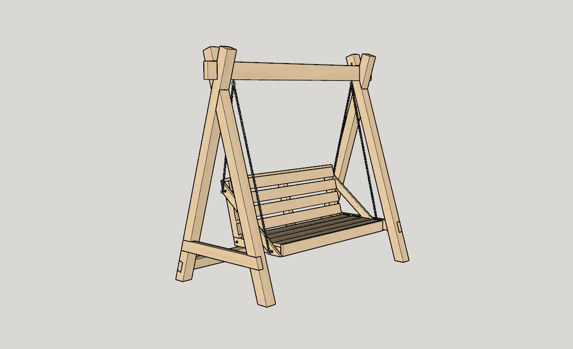 Садовая качель из дерева своими руками