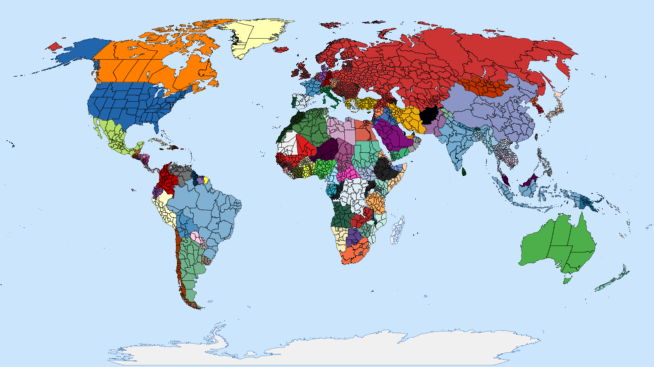Карта 2100 года в этой альтернативе .