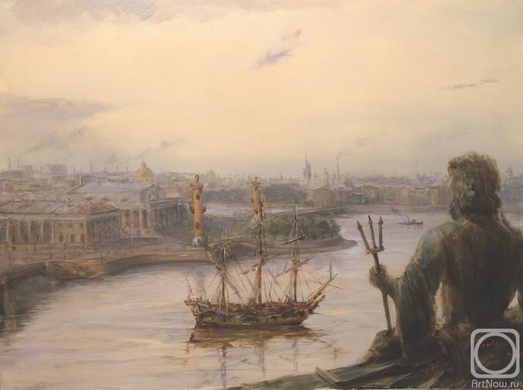 © Алексей Соловьев. Там, за Невой моря и океаны. Холст, масло. 60 x 80см. 2017 г.