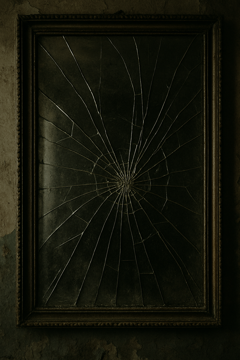 Зеркало в полумраке — символ таинственной истории.