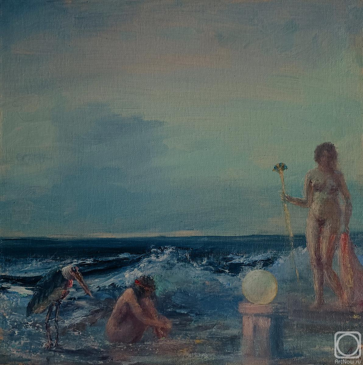 © Алексей Соловьев. Рождение Афродиты. Холст, акрил. 30 x 30см. 2025 г.