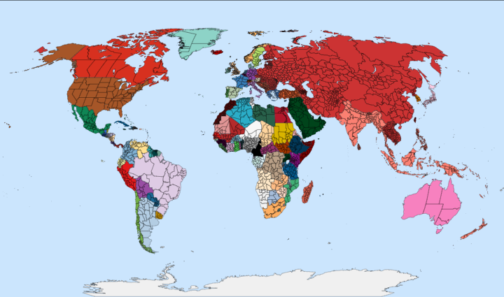 Карта 2050 года в этой альтернативе