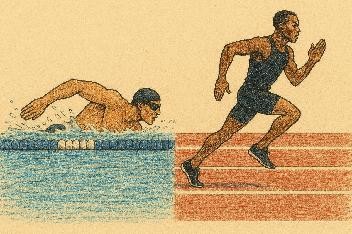 Плавание и бег - разная логика