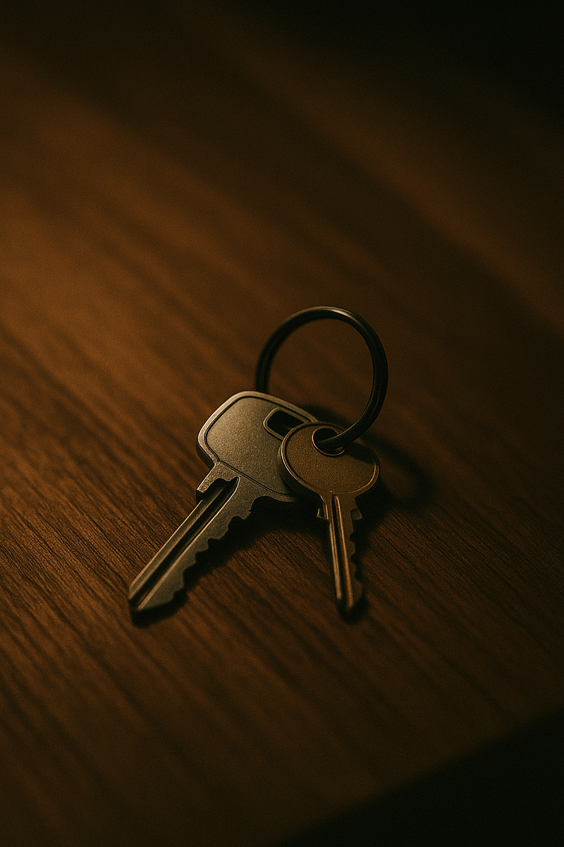 Ключи на столе символизируют конфликт о границах в семье