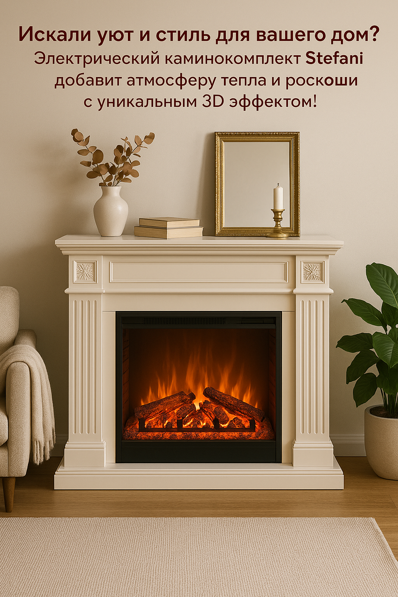    Электрический каминокомплект Stefani: как создать уют и роскошь в вашем доме без лишних хлопот Kamin