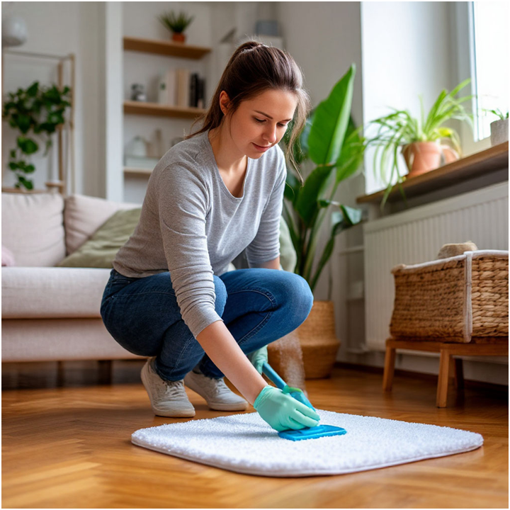 Сгенерировано ИИ- чистка и уборка жилья.