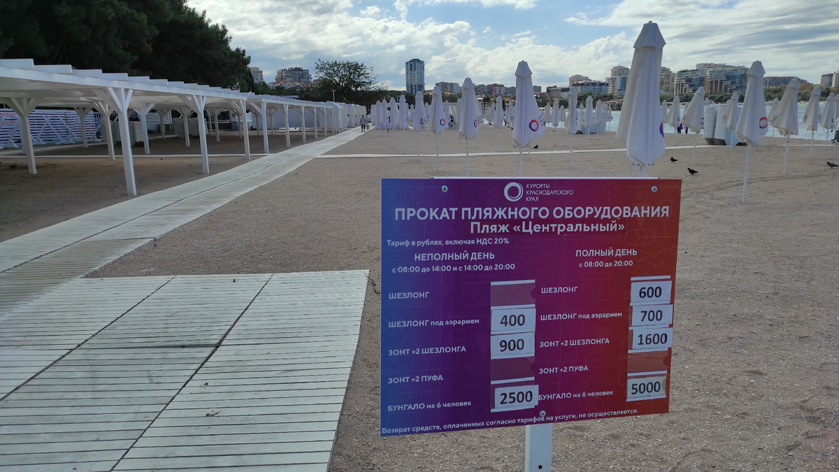 Сколько стоят лежаки в Геленджике. Фото: Кирилл Полиенко/Polienko: путешествуем вдвоём