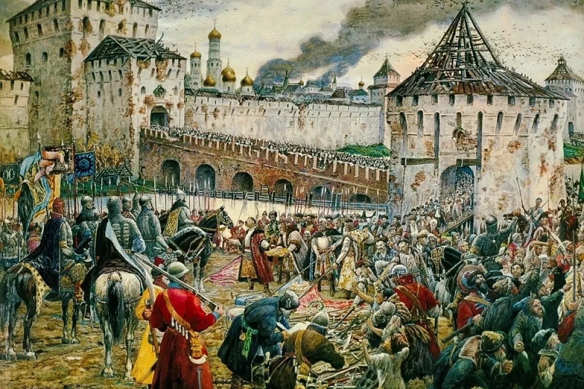    «Изгнание польско-литовских интервентов из Кремля», картина Э.Э.Лисснера.