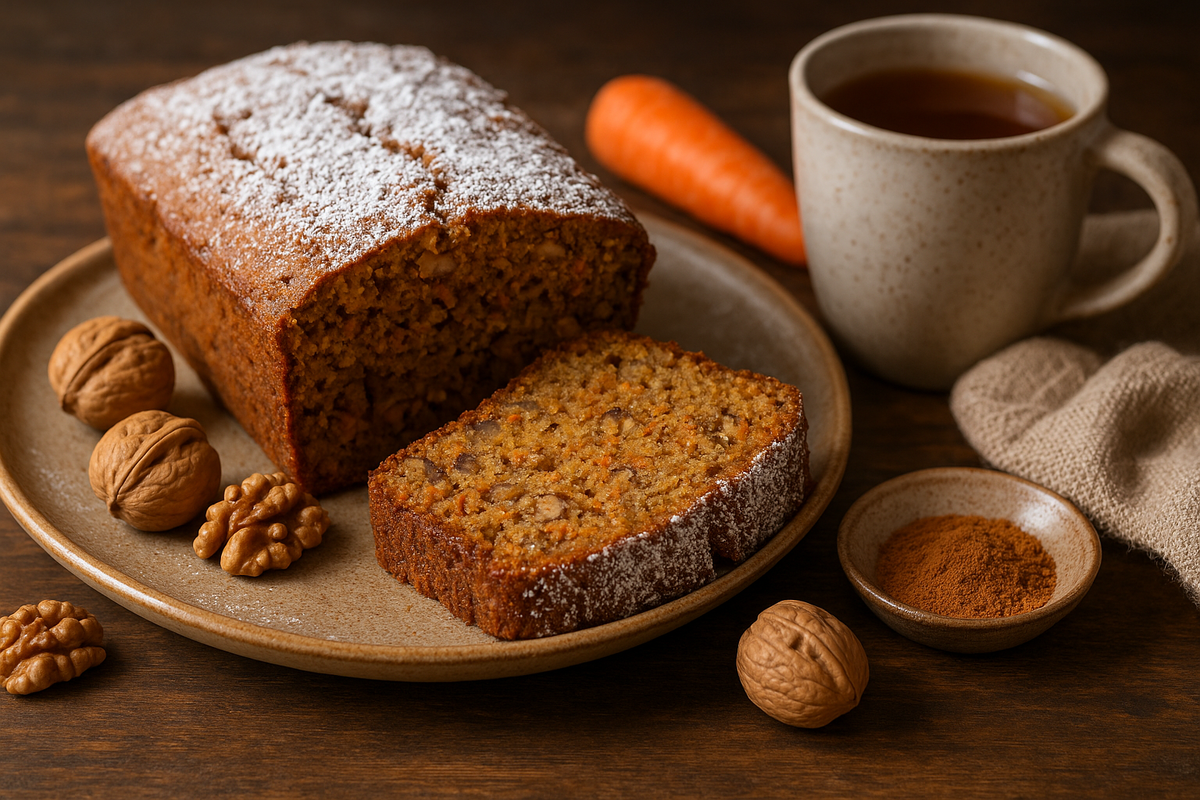Морковный кекс с орехами и пряностями – уютное угощение к чаю