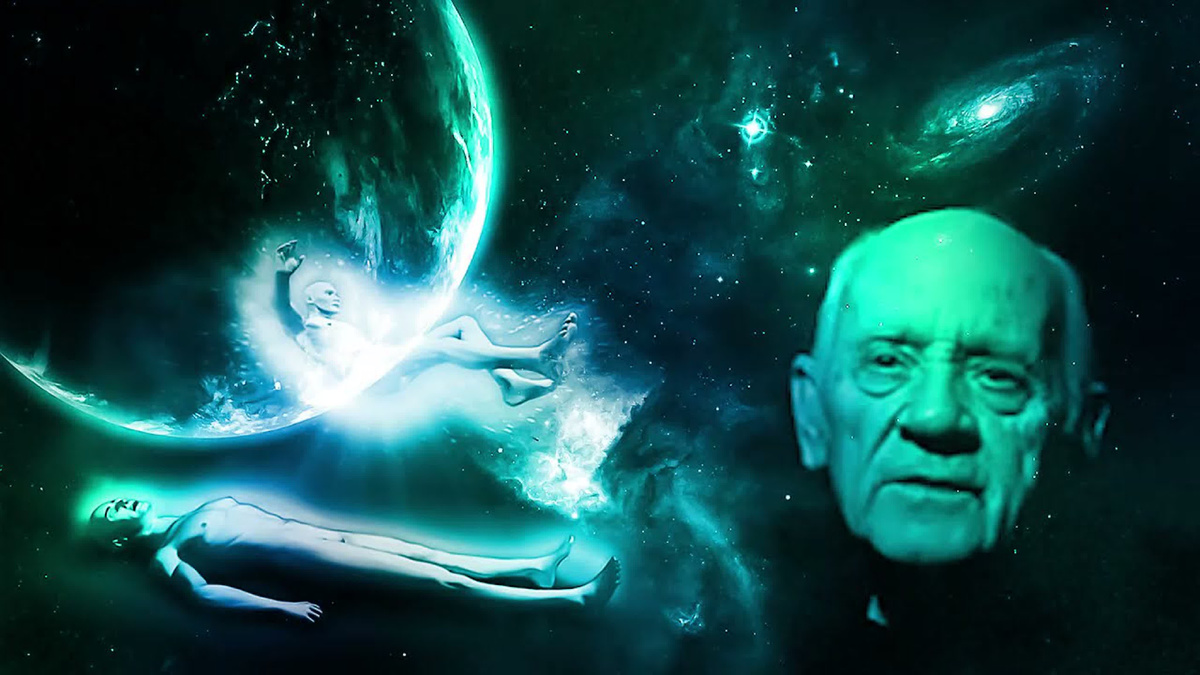 Иллюстрация-коллаж с Робертом Монро. Из открытых источников.