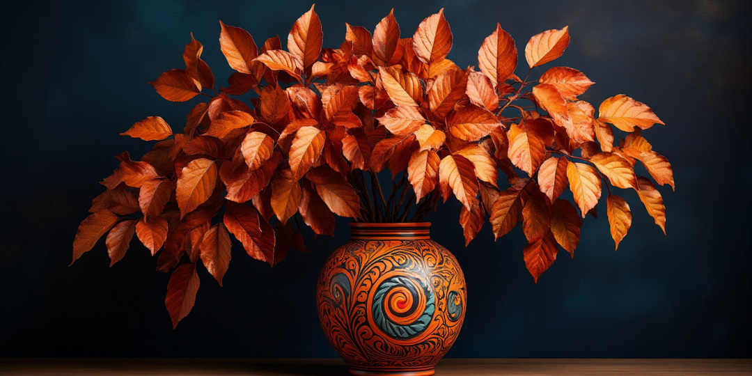 Модные оттенки в сентябрьском букете: терракот, оливковый, кремовый