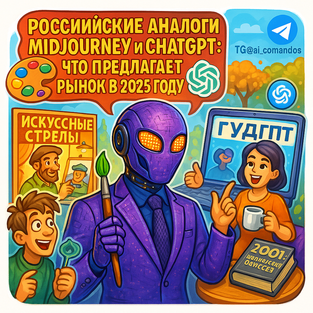    3 Российских аналога ChatGPT и Midjourney: Что ждать от ИИ в 2025 году, и почему это важно для вашего кошелька Дмитрий Попов | Comandos.ai