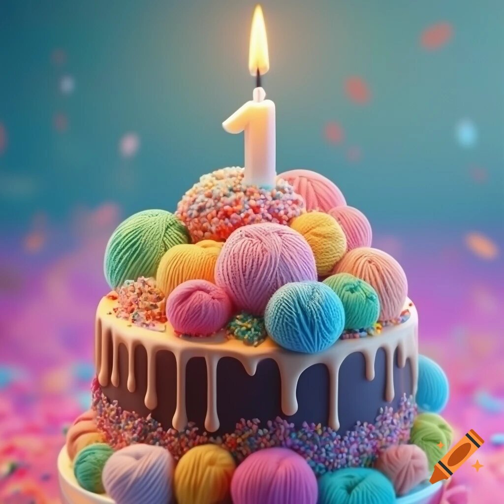 За картинку спасибо нейросети. Я, если честно, представляла торт немного скромнее, но спорить не стала ...