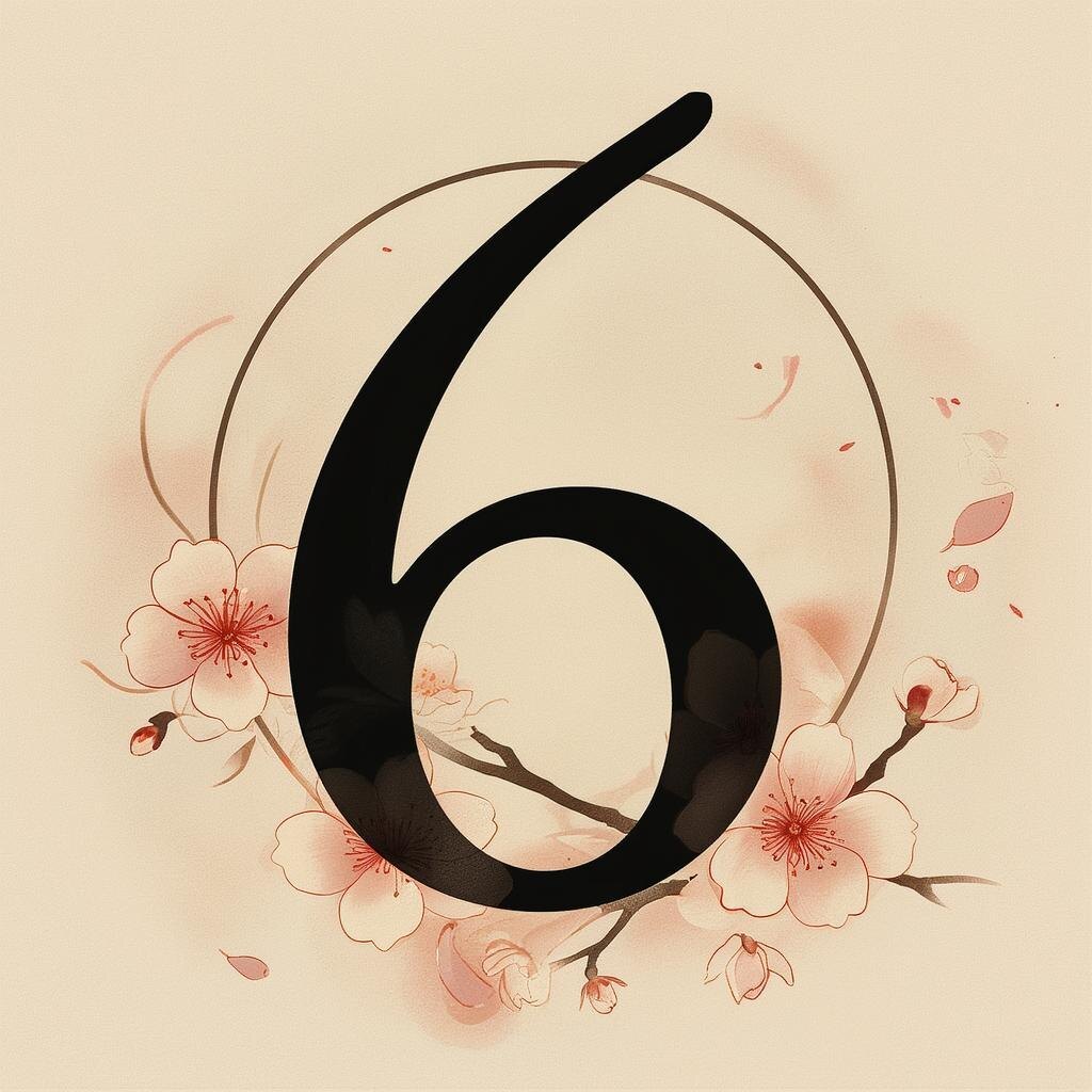 Цифра 6. Иллюстрация сгенерирована нейросетью