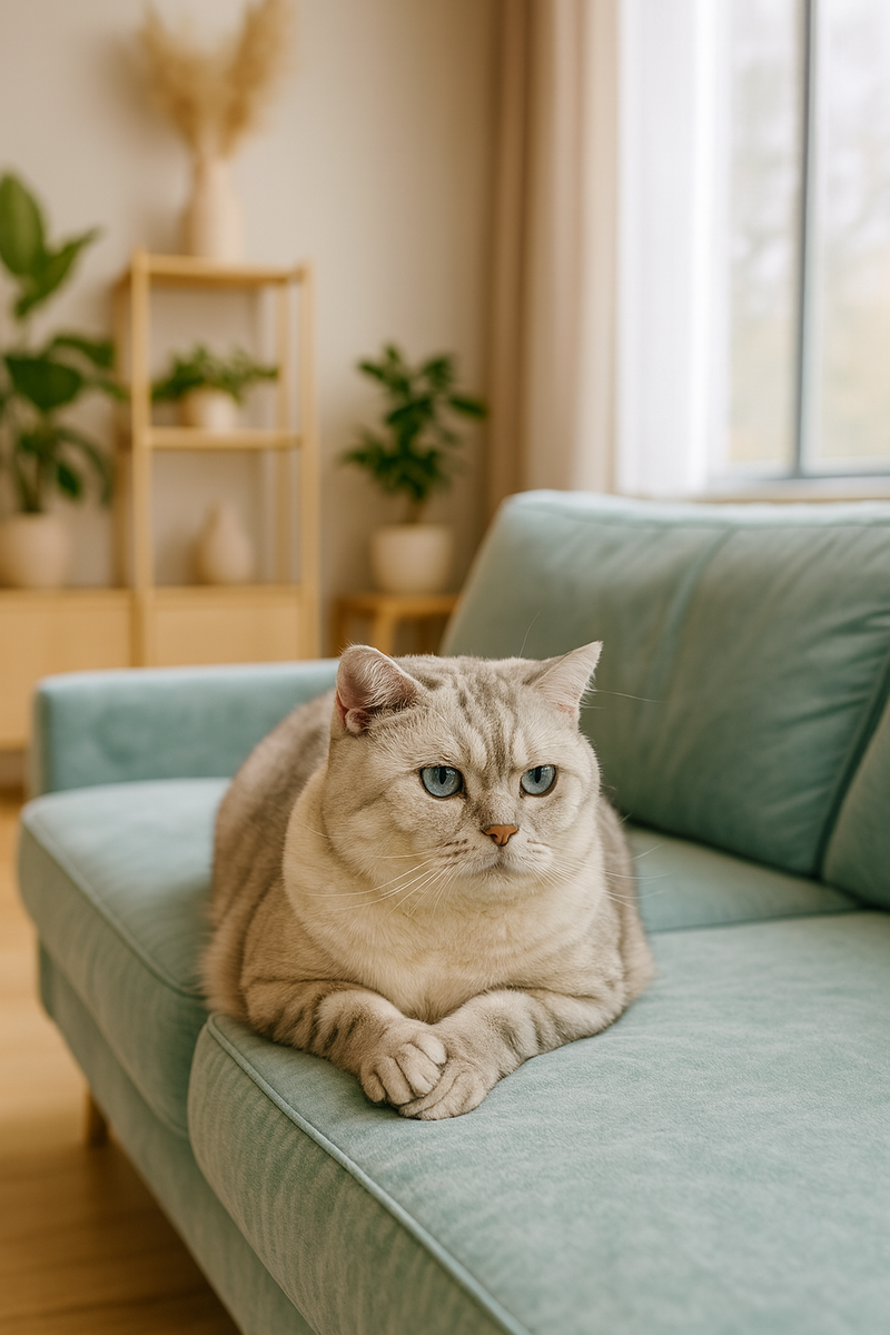 Британский кот окраса лилак поинт.