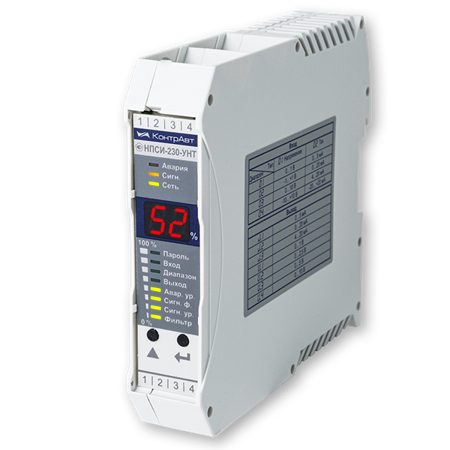 Внешний вид НПСИ-230-УНТ - нормирующего измерительного преобразователя унифицированных сигналов с сигнализацией