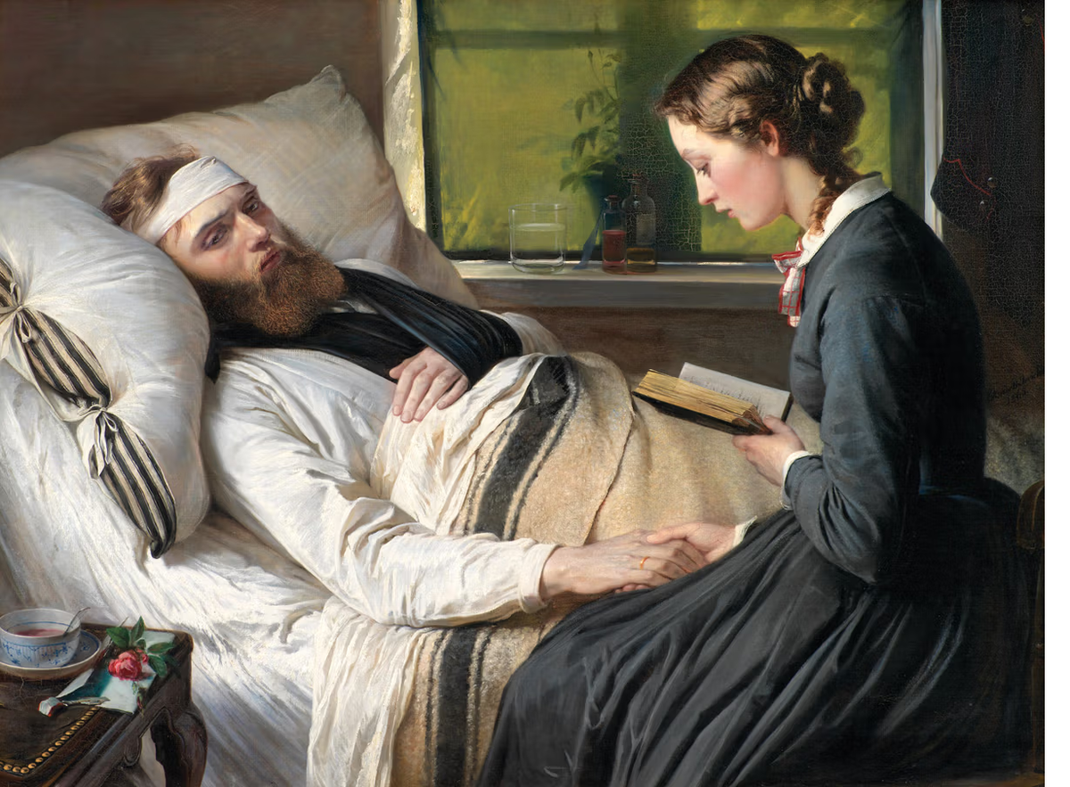 Элизабет Ерихау-Бауманн, раненый датский солдат (1865)