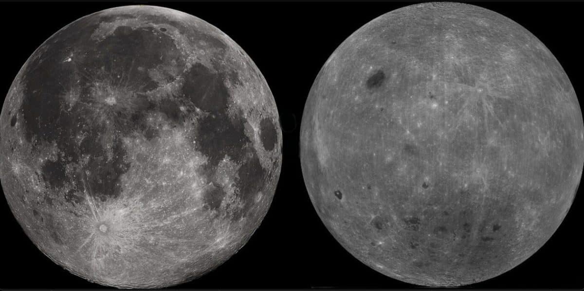    Видимая (слева) и обратная (справа) стороны Луны / © NASA