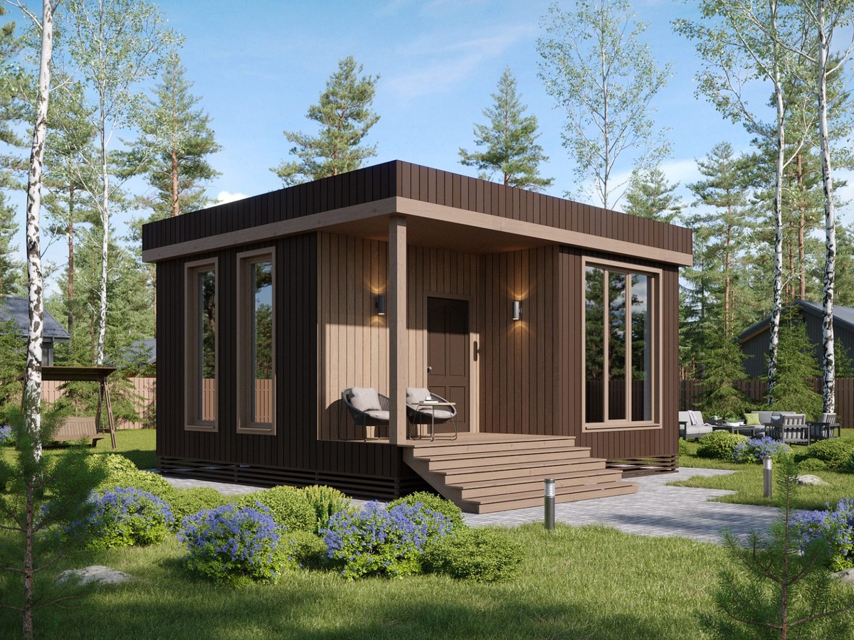 Каркасный дом "Рихтер" от компании «Мастер», площадь 30.7 м²