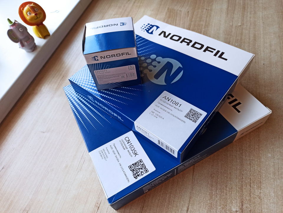 Фильтры внутри картонных коробок