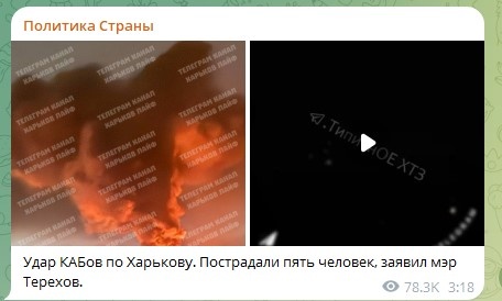    Фото: Скриншот Telegram/"Политика Страны"