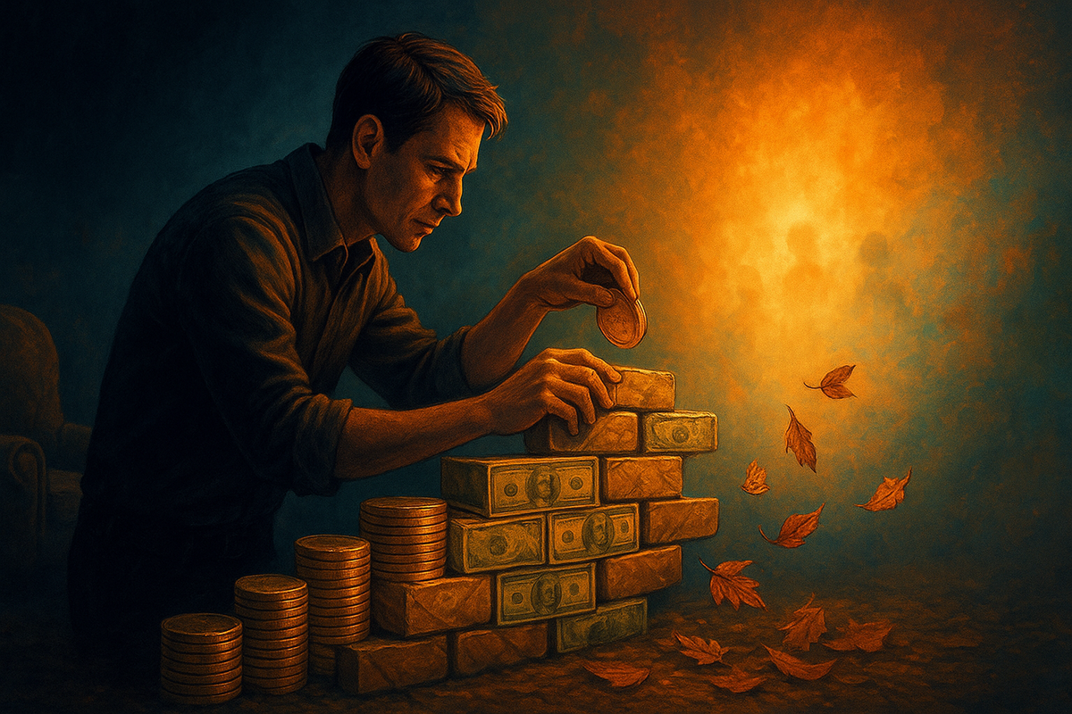 метафорическое изображение финансовой безопасности. Изображение автора