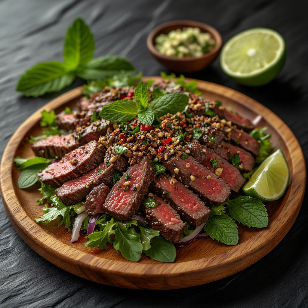 Тайский салат с говядиной, пошаговый рецепт с фото. Домашние рецепты.